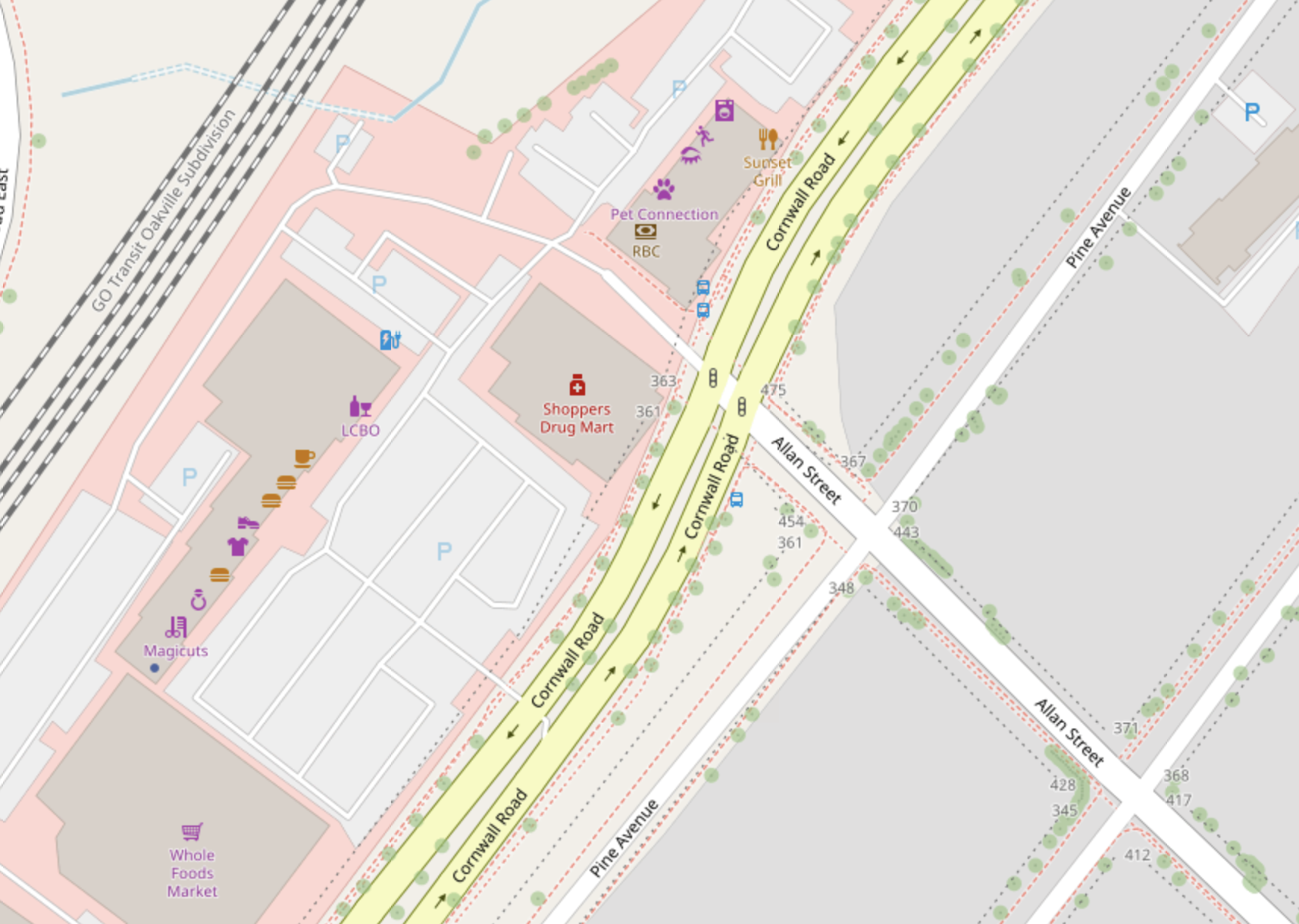 Shoppers Drug Mart on Cornwall Road. | Openstreetmap